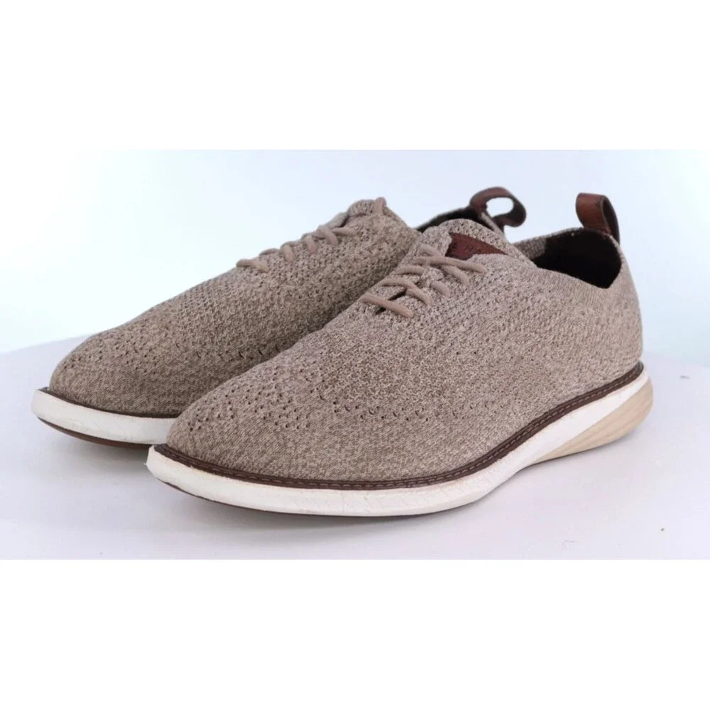 Cole Haan Grand Evolution Knit Lite $198 Men's Oxfords Shoes Size 9 M Tan C31108